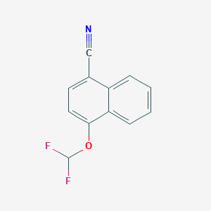 molecular formula C12H7F2NO B11886966 1-Cyano-4-(difluoromethoxy)naphthalene 