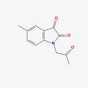 molecular formula C12H11NO3 B11886992 5-Methyl-1-(2-oxopropyl)-1H-indole-2,3-dione CAS No. 79552-54-8