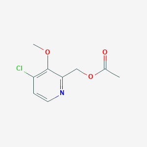 molecular formula C9H10ClNO3 B11887004 (4-Chloro-3-methoxypyridin-2-yl)methyl acetate 