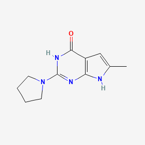 6-Methyl-2-(pyrrolidin-1-yl)-3H-pyrrolo[2,3-d]pyrimidin-4(7H)-one