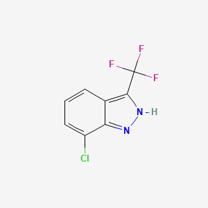 molecular formula C8H4ClF3N2 B11887029 7-Chloro-3-(trifluoromethyl)-1H-indazole 