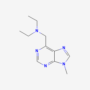 molecular formula C11H17N5 B11887071 N-Ethyl-N-((9-methyl-9H-purin-6-yl)methyl)ethanamine 