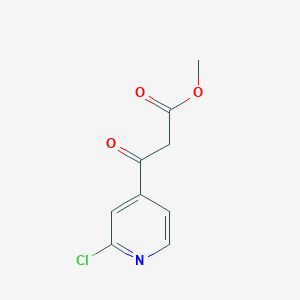 molecular formula C9H8ClNO3 B11887077 Methyl 3-(2-chloropyridin-4-yl)-3-oxopropanoate 