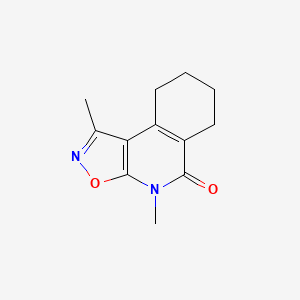 molecular formula C12H14N2O2 B11887126 1,4-Dimethyl-6,7,8,9-tetrahydro[1,2]oxazolo[5,4-c]isoquinolin-5(4H)-one CAS No. 88786-51-0