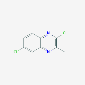 molecular formula C9H6Cl2N2 B11887136 2-Chloro-6-chloro-3-methylquinoxaline 