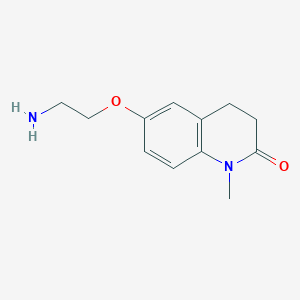 molecular formula C12H16N2O2 B11887268 6-(2-Aminoethoxy)-1-methyl-3,4-dihydroquinolin-2(1H)-one 