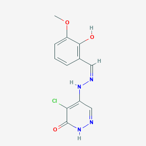 2-Hydroxy-3-methoxybenzaldehyde (5-chloro-6-oxo-1,6-dihydro-4-pyridazinyl)hydrazone