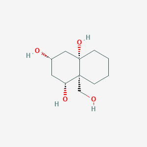 molecular formula C11H20O4 B11887313 (1R,3S,4AS,8aR)-8a-(hydroxymethyl)decahydronaphthalene-1,3,4a-triol 