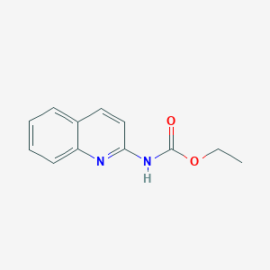 molecular formula C12H12N2O2 B11887326 Carbamic acid, 2-quinolinyl-, ethyl ester CAS No. 23862-56-8