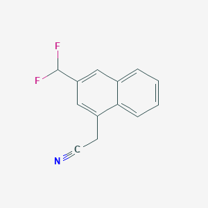 molecular formula C13H9F2N B11887417 2-(3-(Difluoromethyl)naphthalen-1-yl)acetonitrile 