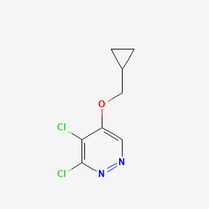 molecular formula C8H8Cl2N2O B11887437 3,4-Dichloro-5-(cyclopropylmethoxy)pyridazine CAS No. 1346698-15-4