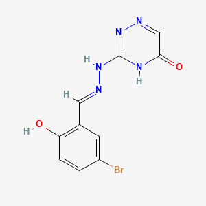 molecular formula C10H8BrN5O2 B1188747 5-Bromo-2-hydroxybenzaldehyde (5-oxo-4,5-dihydro-1,2,4-triazin-3-yl)hydrazone 