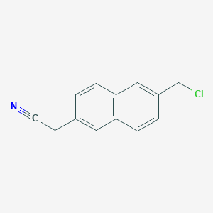 molecular formula C13H10ClN B11887478 2-(Chloromethyl)naphthalene-6-acetonitrile 