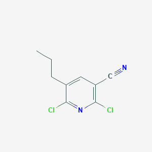 molecular formula C9H8Cl2N2 B11887493 2,6-Dichloro-5-propylnicotinonitrile 