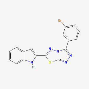 2-[3-(3-bromophenyl)[1,2,4]triazolo[3,4-b][1,3,4]thiadiazol-6-yl]-1H-indole