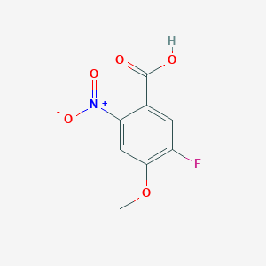 molecular formula C8H6FNO5 B11887577 5-Fluoro-4-methoxy-2-nitrobenzoic acid 