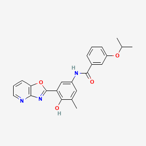 N-(4-hydroxy-3-methyl-5-[1,3]oxazolo[4,5-b]pyridin-2-ylphenyl)-3-isopropoxybenzamide