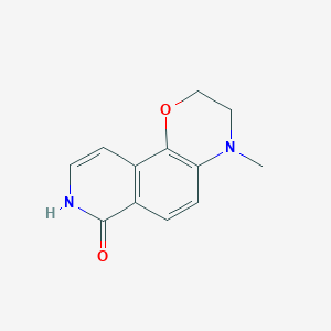 molecular formula C12H12N2O2 B11887601 4-Methyl-3,4-dihydro-2H-[1,4]oxazino[2,3-F]isoquinolin-7(8H)-one 