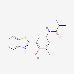 N-[3-(1,3-benzothiazol-2-yl)-4-hydroxy-5-methylphenyl]-2-methylpropanamide