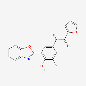molecular formula C19H14N2O4 B1188765 N-[3-(1,3-benzoxazol-2-yl)-4-hydroxy-5-methylphenyl]-2-furamide 