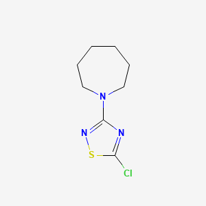 molecular formula C8H12ClN3S B11887663 3-(Azepan-1-yl)-5-chloro-1,2,4-thiadiazole 