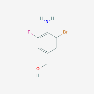 molecular formula C7H7BrFNO B11887668 (4-Amino-3-bromo-5-fluorophenyl)methanol 