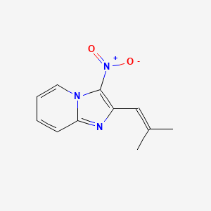 molecular formula C11H11N3O2 B11887693 Imidazo[1,2-a]pyridine, 2-(2-methyl-1-propenyl)-3-nitro- CAS No. 129179-31-3