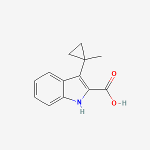 molecular formula C13H13NO2 B11887700 3-(1-Methylcyclopropyl)-1H-indole-2-carboxylic acid 