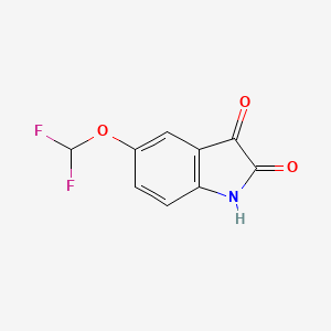 molecular formula C9H5F2NO3 B11887738 5-(Difluoromethoxy)indoline-2,3-dione CAS No. 953746-10-6