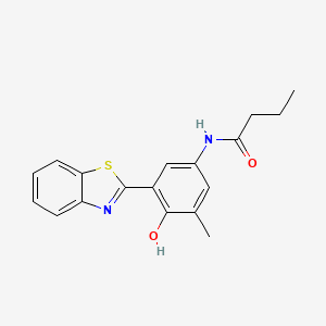 N-[3-(1,3-benzothiazol-2-yl)-4-hydroxy-5-methylphenyl]butanamide
