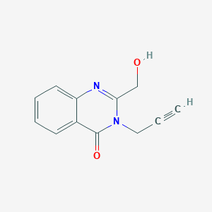 molecular formula C12H10N2O2 B11887783 2-(Hydroxymethyl)-3-(prop-2-yn-1-yl)quinazolin-4(3H)-one CAS No. 823235-13-8