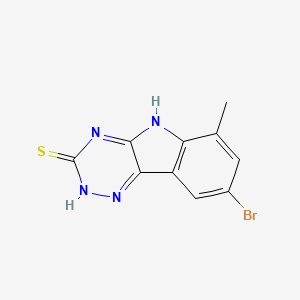 8-bromo-6-methyl-5H-[1,2,4]triazino[5,6-b]indol-3-yl hydrosulfide