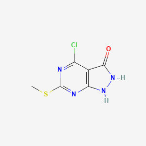 4-Chloro-6-(methylthio)-1H-pyrazolo[3,4-d]pyrimidin-3(2H)-one