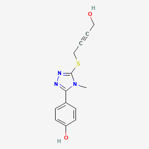 4-{5-[(4-hydroxy-2-butynyl)sulfanyl]-4-methyl-4H-1,2,4-triazol-3-yl}phenol