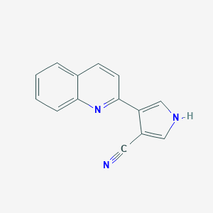 molecular formula C14H9N3 B11887834 4-(Quinolin-2-yl)-1H-pyrrole-3-carbonitrile 