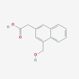 molecular formula C13H12O3 B11887873 2-(4-(Hydroxymethyl)naphthalen-2-yl)acetic acid 