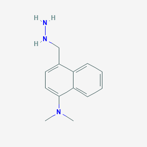 molecular formula C13H17N3 B11887885 4-(hydrazinylmethyl)-N,N-dimethylnaphthalen-1-amine CAS No. 887592-86-1