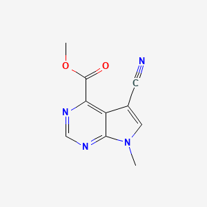 Methyl 5-cyano-7-methyl-7H-pyrrolo[2,3-D]pyrimidine-4-carboxylate