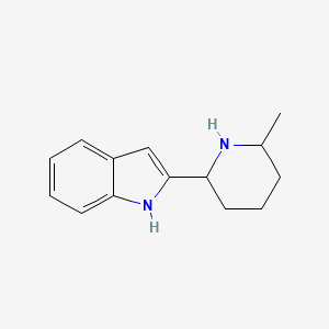 molecular formula C14H18N2 B11887915 2-(6-Methylpiperidin-2-YL)-1H-indole 