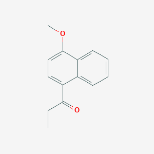 molecular formula C14H14O2 B11887945 1-(4-Methoxynaphthalen-1-yl)propan-1-one CAS No. 5471-38-5