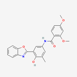 molecular formula C23H20N2O5 B1188795 N-[3-(1,3-benzoxazol-2-yl)-4-hydroxy-5-methylphenyl]-2,4-dimethoxybenzamide 