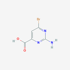 molecular formula C5H4BrN3O2 B11887951 2-Amino-6-bromopyrimidine-4-carboxylic acid 