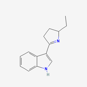 molecular formula C14H16N2 B11887954 3-(2-Ethyl-3,4-dihydro-2H-pyrrol-5-yl)-1H-indole 