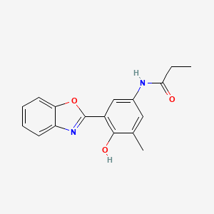 molecular formula C17H16N2O3 B1188796 N-[3-(1,3-benzoxazol-2-yl)-4-hydroxy-5-methylphenyl]propanamide 