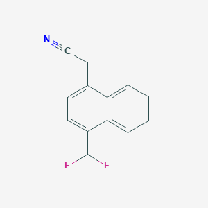 molecular formula C13H9F2N B11887966 1-(Difluoromethyl)naphthalene-4-acetonitrile 