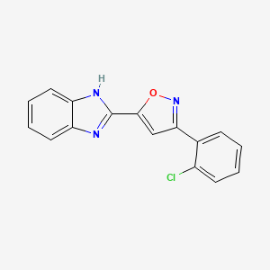 molecular formula C16H10ClN3O B1188797 2-[3-(2-chlorophenyl)-5-isoxazolyl]-1H-benzimidazole 