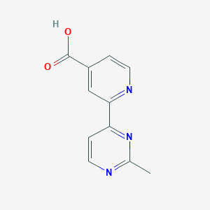 molecular formula C11H9N3O2 B11887989 2-(2-Methylpyrimidin-4-yl)isonicotinic acid CAS No. 956723-01-6