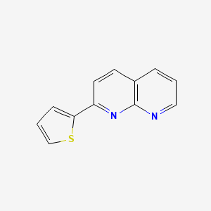 molecular formula C12H8N2S B11887993 2-(Thiophen-2-yl)-1,8-naphthyridine CAS No. 65182-63-0