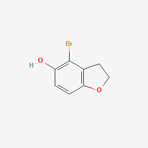 molecular formula C8H7BrO2 B11888014 4-Bromo-2,3-dihydrobenzofuran-5-ol 