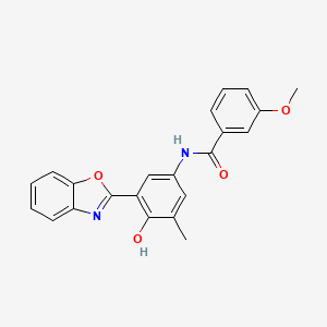 molecular formula C22H18N2O4 B1188805 N-[3-(1,3-benzoxazol-2-yl)-4-hydroxy-5-methylphenyl]-3-methoxybenzamide 